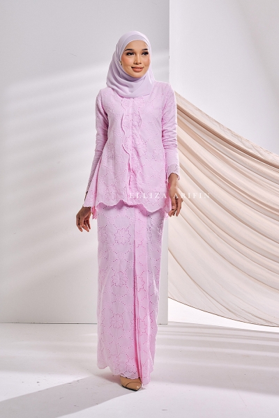Eyelet Kebaya In Lilac Pink